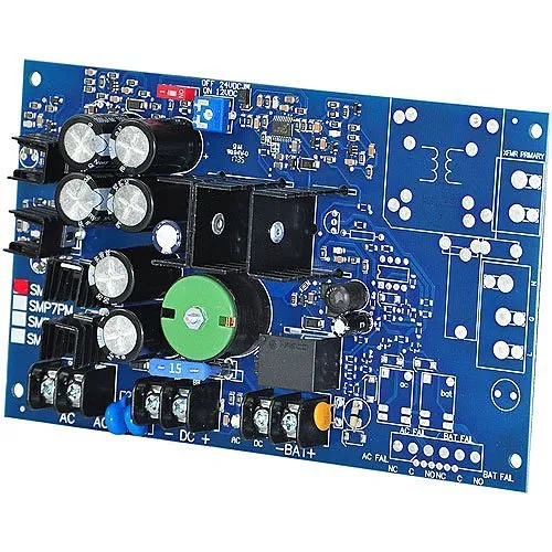 Altronix SMP7 Power Supply Charger, Single Output, 12/24VDC at 6A, Board