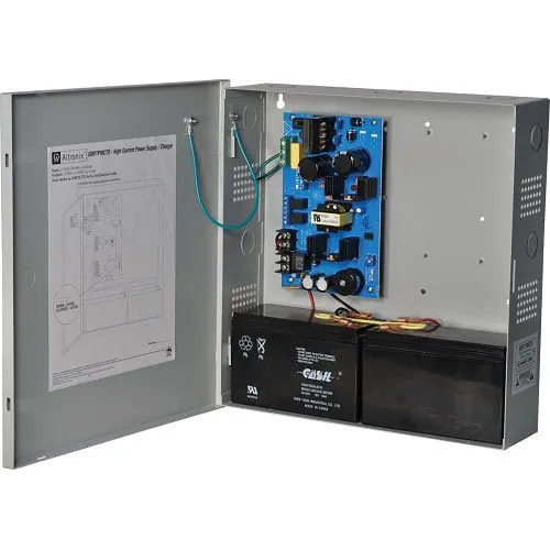 Altronix SMP7PMCTX Power Supply Charger, Single Output, 12/24VDC at 6A, 115VAC, Supervision, BC300 Enclosure