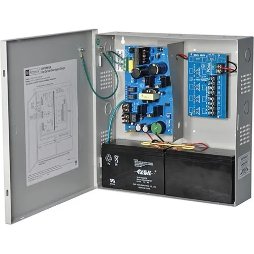 Altronix SMP7PMP4 Power Supply Charger, 4 Fused Outputs, 12/24VDC @ 6A, 115VAC, Supervision, BC300 Enclosure