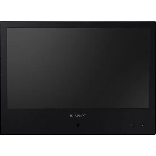 Hanwha SMT-1030PV 10" PoE+ Public View Monitor with 2MP Camera, Black