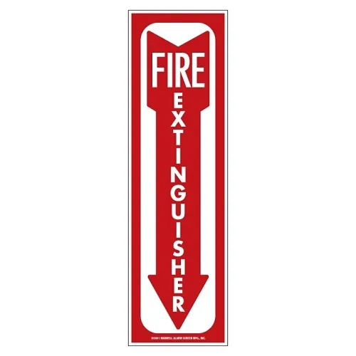Maxwell SN-133-DI Fire Alarm Sign 8"X 6", Red and White