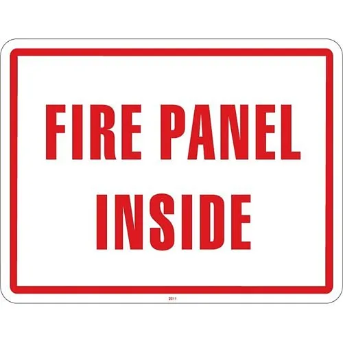 Maxwell SN-FIRE-R Fire Panel Inside Sign, 11"x 8.5", Red and White