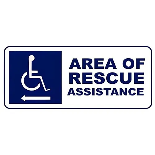 Cornell SN-P42L Left Arrow Area Rescue Sign