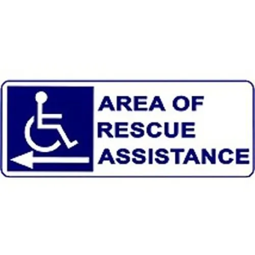 Alpha SN-P42L Area Rescue Sign, Left