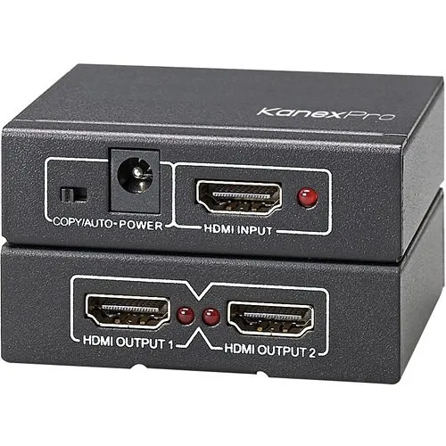 Kanex SP-HD1X24K 4K UHD HDMI 1x2 Port Splitter, Single Splitter, Full HD 1080p, Black