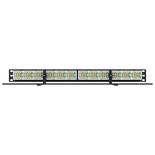Ortronics SP6AU24 24-Port CAT6A Flat Patch Panel, 2U RMS, Black