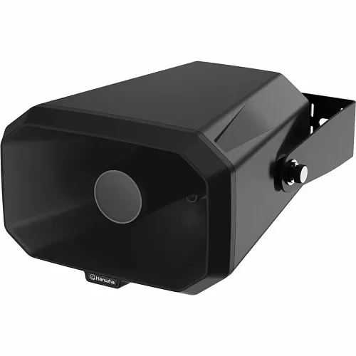 Hanwha SPA-H100B IP Horn Speaker, 100 dB SPL, Black
