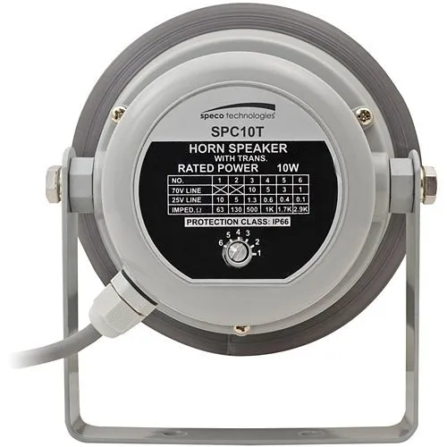 Speco SPC10T, 6" Weatherproof PA Speaker with Trans