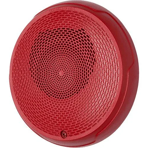 System Sensor SPCRL L-Series Indoor High Fidelity Speaker, Ceiling Mount, Red