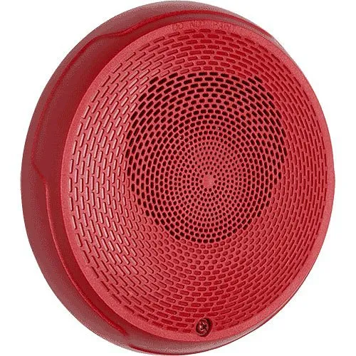 System Sensor SPCRL L-Series Indoor High Fidelity Speaker, Ceiling Mount, Red