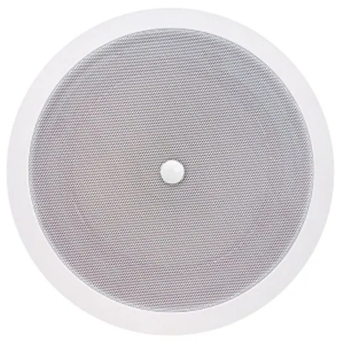 Speco SPG86TC 86 Series 8" 70, 25V Modern Grille In-Ceiling Contractor Speaker with Volume Control Knob, Off-White