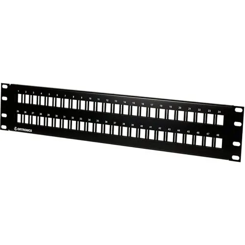 Ortronics SPKFU48 TechChoice 48-Port Unloaded Flush-Mount Flat Patch Panel Kit