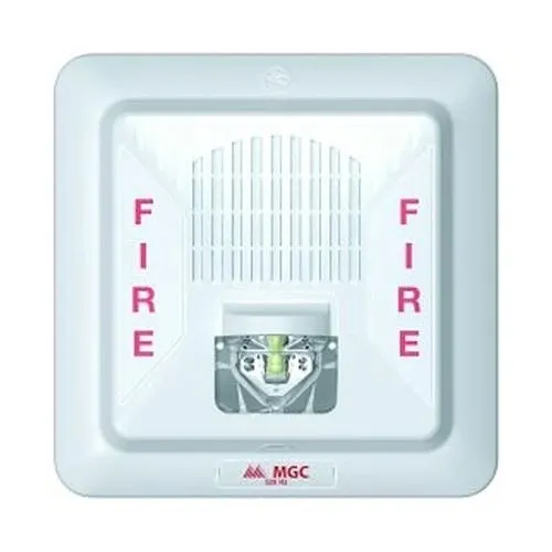 Secutron SPPS-204-25 Wall Mount Square Speaker / Strobe, 25V, White