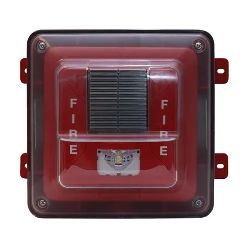 Secutron SPPS-204-25R-WP Weather Protected Wall Mount Speaker / Strobe, 25V, Red