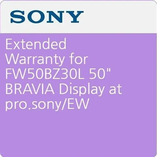 Sony Pro SPS43BZ30LEW5 Extended Warranty Service for FW50BZ30L 50" BRAVIA Display