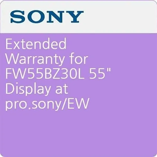 Sony Pro SPS43BZ30LEW5 Extended Warranty Service for FW55BZ30L 55" Display
