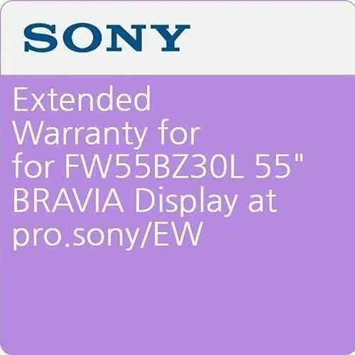 Sony Pro SPS43BZ30LEW5 Extended Warranty Service for FW55BZ30L 55" BRAVIA Display