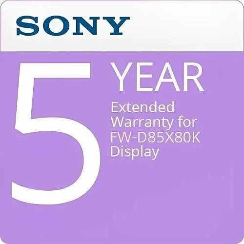 Sony Pro SPS85X80KEW5 5-Year Extended Warranty for FW-D85X80K Display