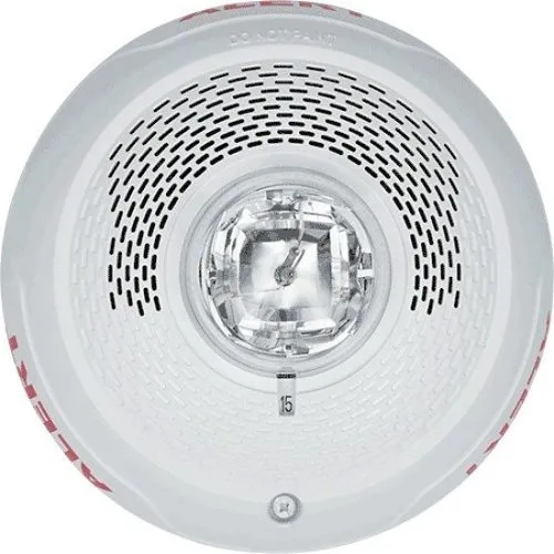System Sensor SPSCWL-CLR-ALERT L-Series Indoor Speaker Strobes, Clear Lens, "ALERT" Marking, White
