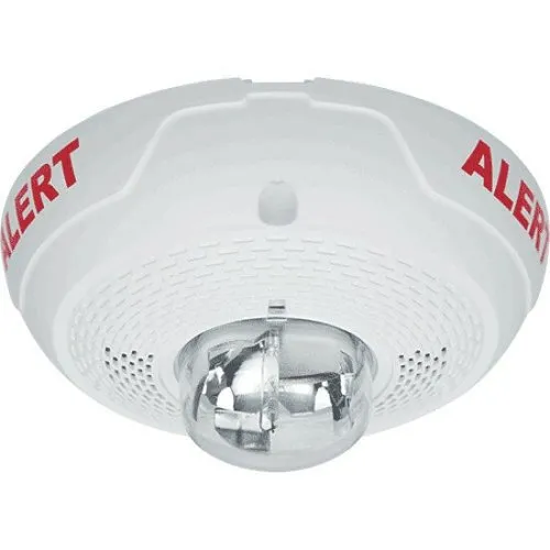 System Sensor SPSCWL-CLR-ALERT L-Series Indoor Speaker Strobes, Clear Lens, "ALERT" Marking, White