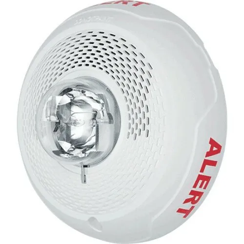 System Sensor SPSCWL-CLR-ALERT L-Series Indoor Speaker Strobes, Clear Lens, "ALERT" Marking, White