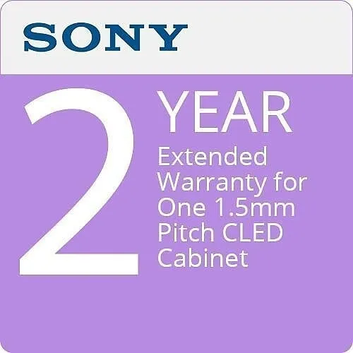Sony Pro SPSLED15A2EW Extended Warranty for One 1.5mm Pitch CLED Cabinet, 2-Year