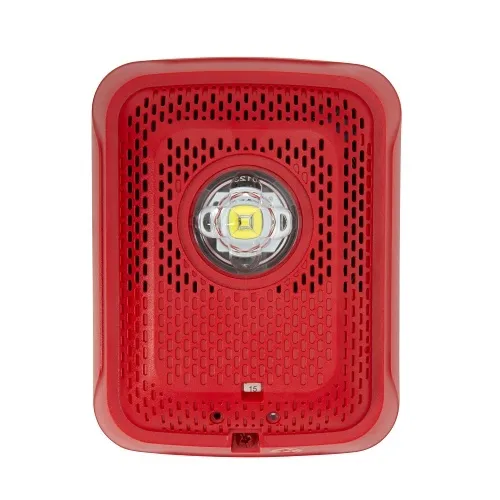 System Sensor SPSRLED-P L-Series Indoor Speaker Wall-Mounted LED Strobe, "PLAIN", Red