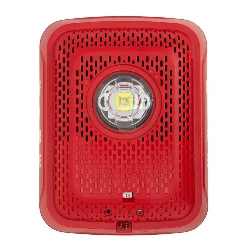 System Sensor SPSRLED L-Series Indoor Speaker Wall-Mounted LED Strobe, "FIRE", Red
