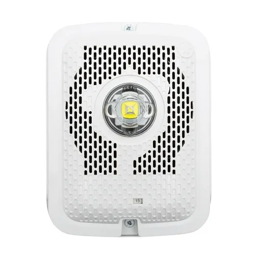 System Sensor SPSWKLED-P Outdoor LED Speaker Strobe Wall, Plain, White