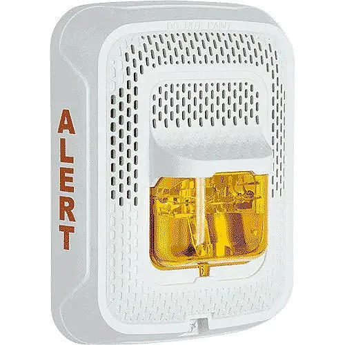 System Sensor SPSWL-ALERT L-Series Indoor Speaker Strobe, Amber Lens, "ALERT" Marking, White