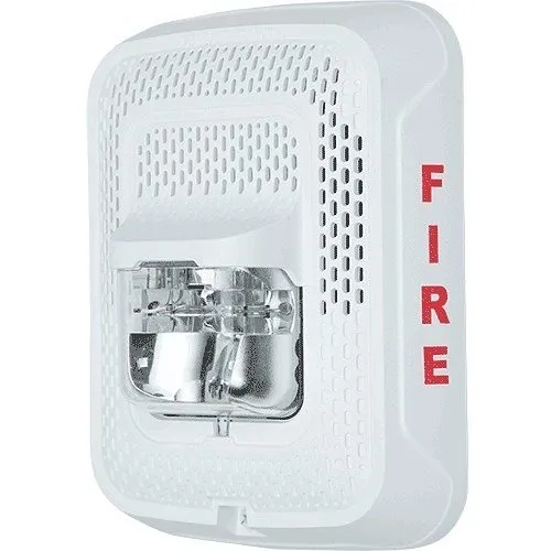 System Sensor SPSWL L-Series Indoor Speaker Strobe, Wall Mount, "FIRE" Marking, White