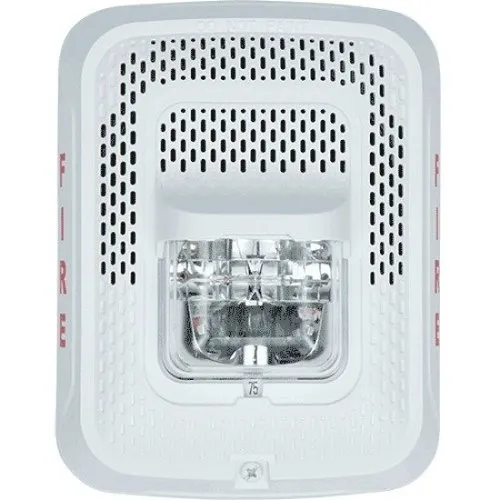 System Sensor SPSWL L-Series Indoor Speaker Strobe, Wall Mount, "FIRE" Marking, White