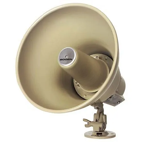 Bogen SPT30A Re-entrant Horn Loudspeaker for 25V and 70V Amplifiers, 30W, Textured Mocha Enamel Finish