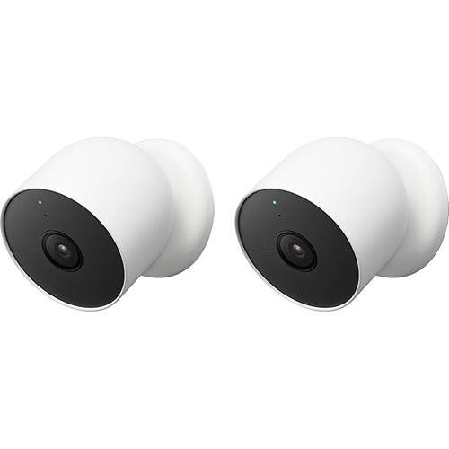 Google Nest Cam Battery Pro, Indoor/Outdoor Battery Powered Network Camera, 2-Pack, White (GA01894-US)