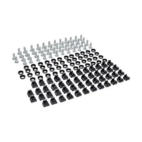 Tripp Lite SRCAGENUTS1224 SmartRack Square Hole Hardware Kit with 50-Piece 12-24 Screws and Washers