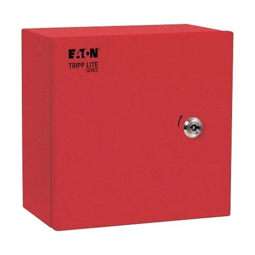 Tripp Lite SRIN410106R SmartRack Outdoor Industrial Enclosure with Lock, Surface Mount, NEMA 4, 10 x 10 x 6", Metal, Red