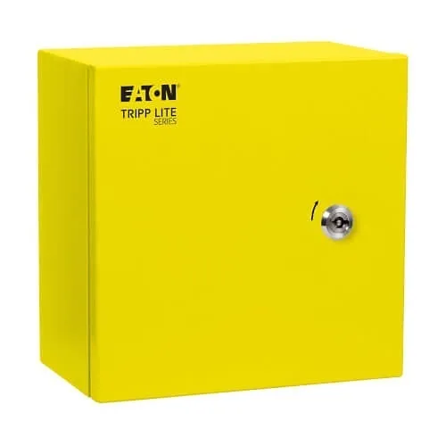 Tripp Lite SRIN410106Y SmartRack Outdoor Industrial Enclosure with Lock, Surface Mount, NEMA 4, 10 x 10 x 6", Metal, Yellow