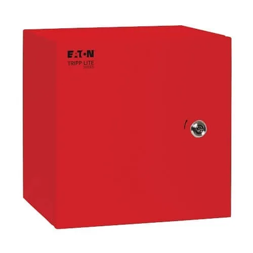 Tripp Lite SRIN4121210R SmartRack Outdoor Industrial Enclosure with Lock, Surface Mount, NEMA 4, 12 x 12 x 10", Metal, Red