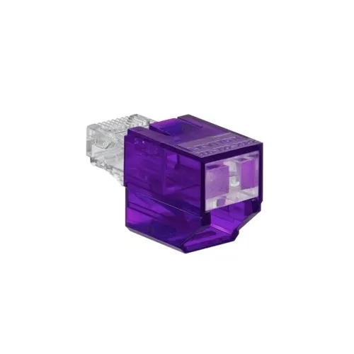 Leviton SRJPB-P Secure RJ Port Blocker, Purple Transparent