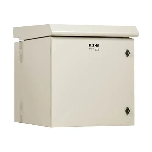 Tripp Lite SRN3RG12USDP SmartRack Industrial Enclosure, Wall Mount, Locking, Hinged Back, Fan with Thermal Switch, 32" Depth, 12U, NEMA 3R, Metal, Gray