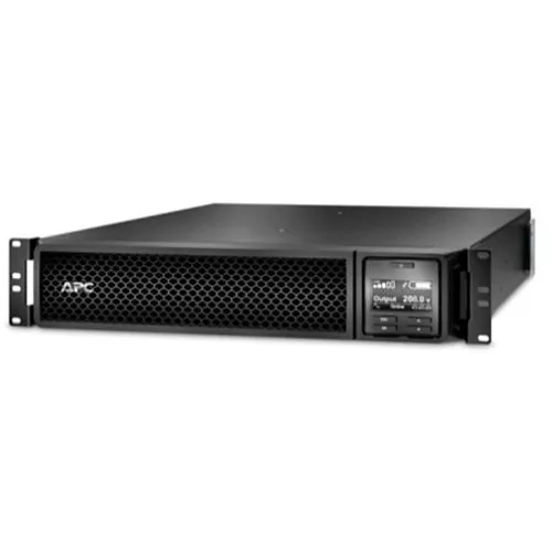 APC SRT3000RMXLT Smart-UPS On-Line, kVA, Rackmount 2U, 208V, 2x L6-20R, 1x L6-30R NEMA Outlets, SmartSlot, Extended Runtime, with Rail Kit