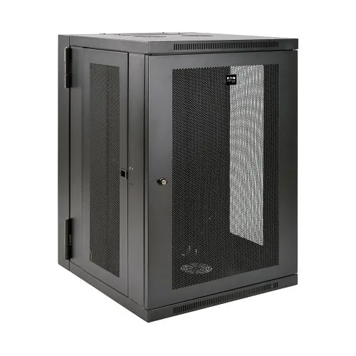 Eaton Tripp Lite SRW18USDP SmartRack UPS-Depth Wall Mount Half-Height Rack Enclosure with Hinged Back, 24.5" (62cm), 250lb (113.4kg), 18U