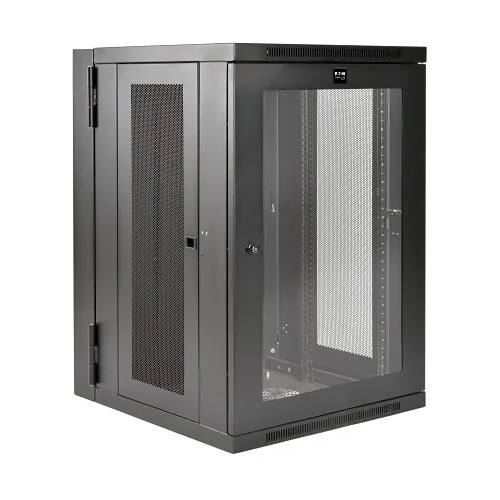 Eaton Tripp Lite SRW18USDPG SmartRack UPS-Depth Wall Mount Half-Height Rack Enclosure with Clear Acrylic Window and Hinged Back, 24.5" (62cm), 250lb (113.4kg), 18U