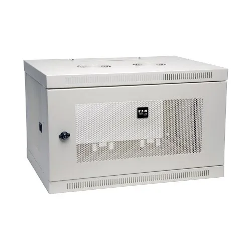 Eaton Tripp Lite SRW6UW SmartRack Low-Profile Switch-Depth Wall Mount Mini Rack Enclosure, 16.5" (42cm), 200lb (90.7kg), 6U, White