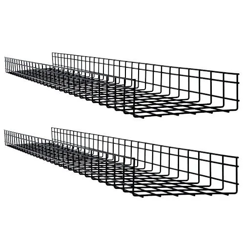 Eaton Tripp Lite SRWB12410X2STR Wire Mesh Cable Tray, 300 x 100 x 1500mm (12 x 4 x 5'), 2-Pack