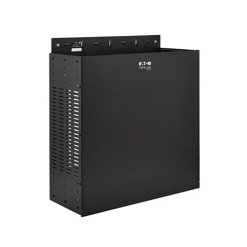 Eaton Tripp Lite SRWO4UBRKT SmartRack Series Low-Profile Mini Vented Vertical Wall-Mount Cabinet, 4U RS, Black