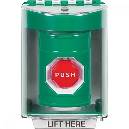 STI SS2175NT-EN Stopper Station Indoor/Outdoor Surface Momentary, Green