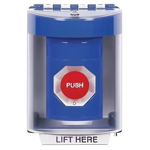 STI SS2481NT-EN Stopper Station Button, Universal Stopper Surface with Horn, Turn-to-Reset, Red