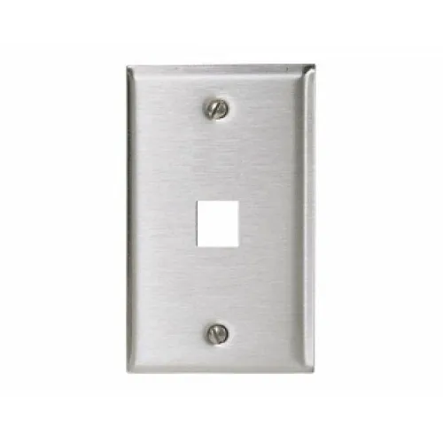 Hubbell SSF11 Wall Plate, SS, 1-Gang, 1-Port