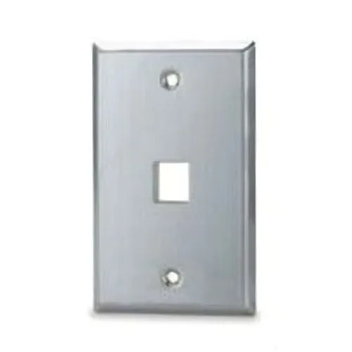 Signamax SSKF-1P 1-Port Single Gang Stainless Wall Mount Phone Plate